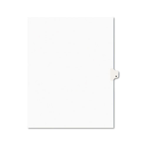 Avery - Avery-Style Legal Side Tab Dividers, One-Tab, Title N, Letter, White, 25/Pack, Sold as 1 PK