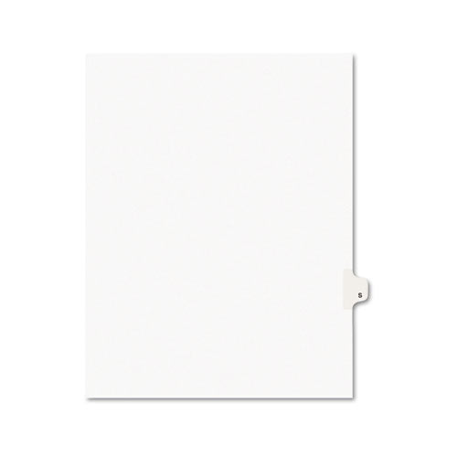 Avery - Avery-Style Legal Side Tab Dividers, One-Tab, Title S, Letter, White, 25/Pack, Sold as 1 PK
