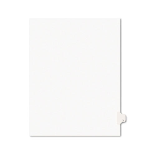 Avery - Avery-Style Legal Side Tab Dividers, One-Tab, Title x, Letter, White, 25/Pack, Sold as 1 PK
