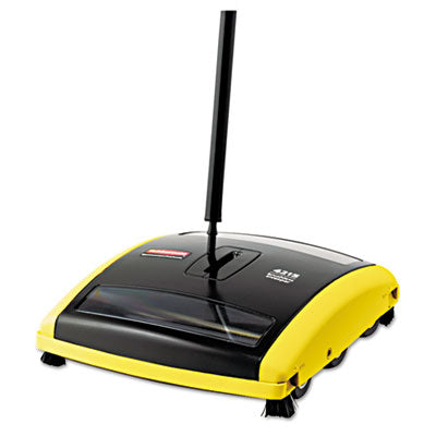 Brushless Mechanical Sweeper, 44" Handle, Black/Yellow, Sold as 1 Each