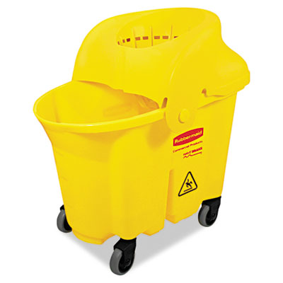 WaveBrake Institutional Bucket/Strainer Combo, 8.75gal, Yellow, Sold as 1 Each