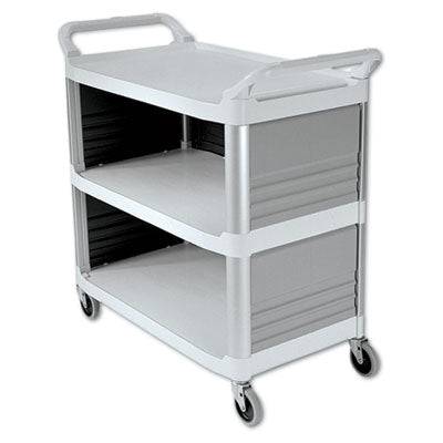 Xtra Utility Cart, 300-lb Cap, Three-Shelf, 20w x 40-5/8d x 37-4/5h, Off-White, Sold as 1 Each