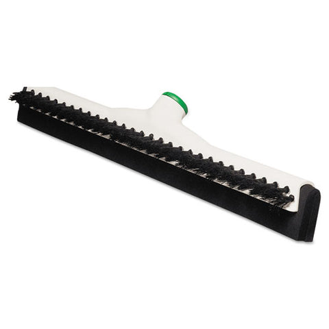 Sanitary Brush w/Squeegee, 18" Brush, Moss Handle, Sold as 1 Each
