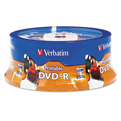 DVD-R Disc, 4.7 GB, 16x, White, 25/Pk, Sold as 1 Package