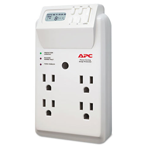 APC - Power-Saving Timer Essential SurgeArrest Surge Protector, 4 Outlets, 1020 J, Sold as 1 EA