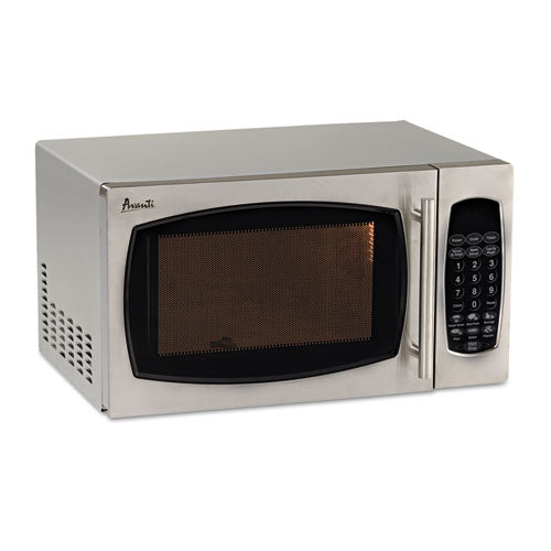 0.9 Cubic Foot Capacity Stainless Steel Microwave Oven, 900 Watts, Sold as 1 Each