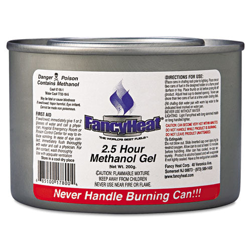 Methanol Gel Chafing Fuel Can, 2 1/2hr Burn, 7oz, 72/Carton, Sold as 1 Carton, 72 Each per Carton 