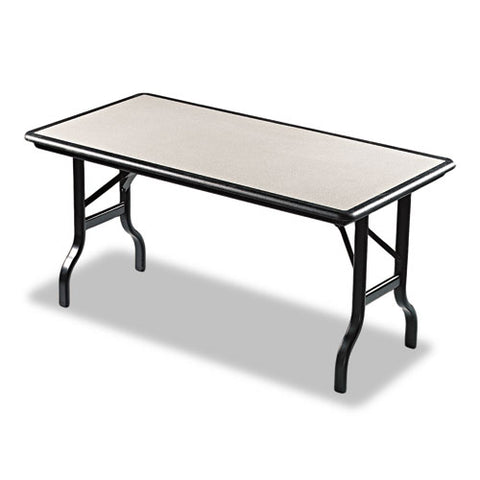 Iceberg - IndestrucTable Resin Rectangular Folding Table, 60w x 30d x 29h, Granite, Sold as 1 EA