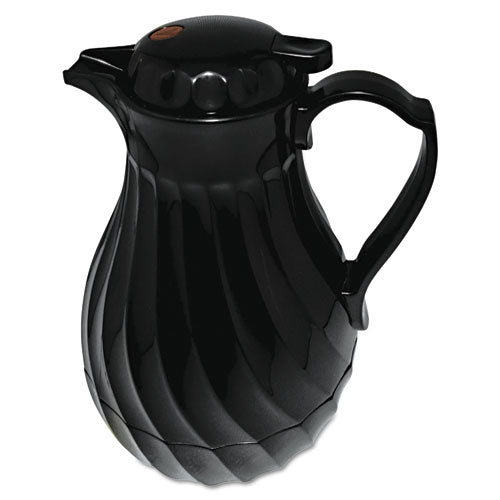 Hormel - Poly Lined Carafe, Swirl Design, 64 oz. Capacity, Black, Sold as 1 EA
