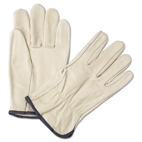 4000 Series Leather Driver Gloves, White, Large, 12 Pairs, Sold as 12 Pair