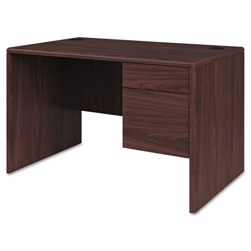 10700 Series Single 3/4 Right Pedestal Desk, 48w x 30d x 29 1/2h, Mahogany, Sold as 1 Each