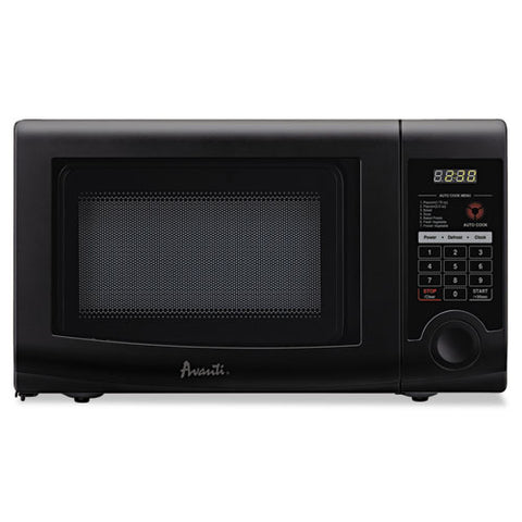 0.7 Cubic Foot Capacity Microwave Oven, 700 Watts, Black, Sold as 1 Each