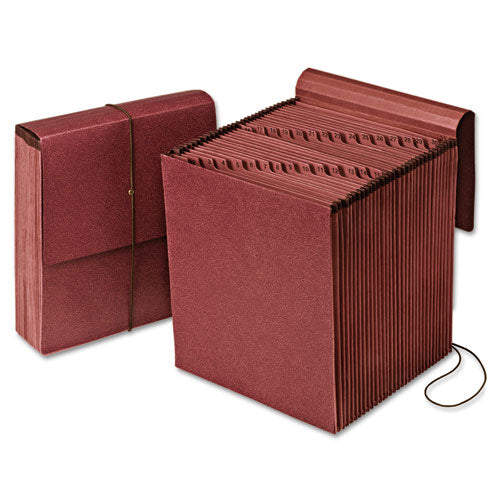 Vertical Indexed Expanding File, 1-31, 31 Pockets, Red Fiber, Letter, Redrope, Sold as 1 Each