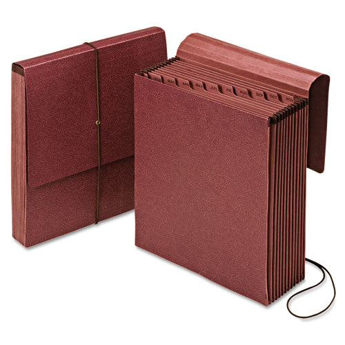 Vertical Indexed Expanding File, Jan-Dec., 12 Pockets, Letter, Redrope, Sold as 1 Each