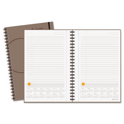 Planning Notebook with Reference Calendar, 6 x 9, Gray, Sold as 1 Each