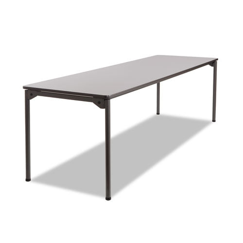 Maxx Legroom Rectangular Folding Table, 96w x 30d x 29-1/2h, Gray/Charcoal, Sold as 1 Each