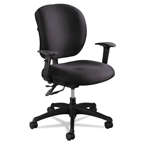 Alday Series Intensive Use Chair, 100% Polyester Back/100% Polyester Seat, Black, Sold as 1 Each