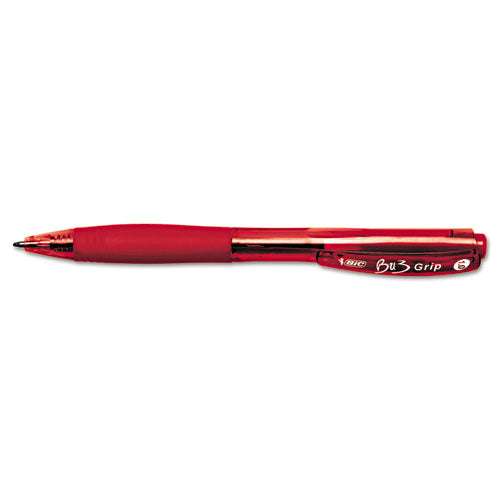 BU3 Retractable Ballpoint Pen, Bold, 1.0mm, Red, Dozen, Sold as 1 Dozen