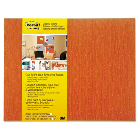 Cut-to-Fit Display Board, 18 x 23, Tangelo, Frameless, Sold as 1 Each