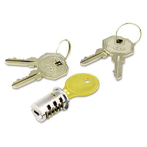 Key-Alike Lock Core Set, Brushed Chrome, Sold as 1 Each