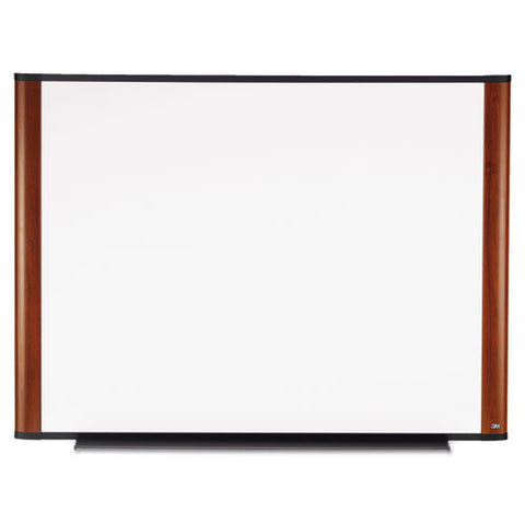 3M - Melamine Dry Erase Board, 48 x 36, Mahogany Frame, Sold as 1 EA