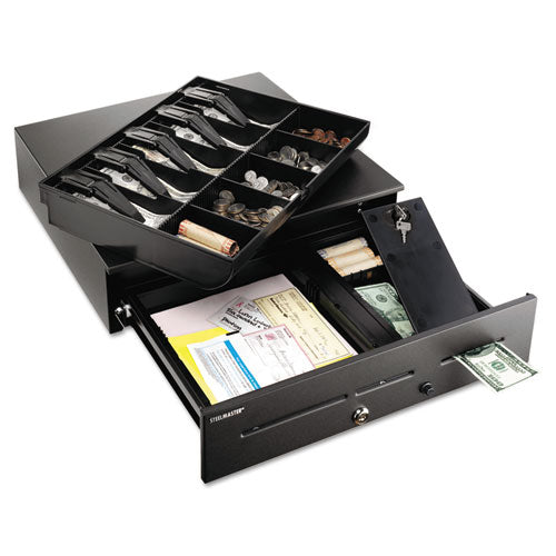 STEELMASTER by MMF Industries - High-Security Cash Drawer, 18 x 16 3/4 x 4 3/4, Black, Sold as 1 EA