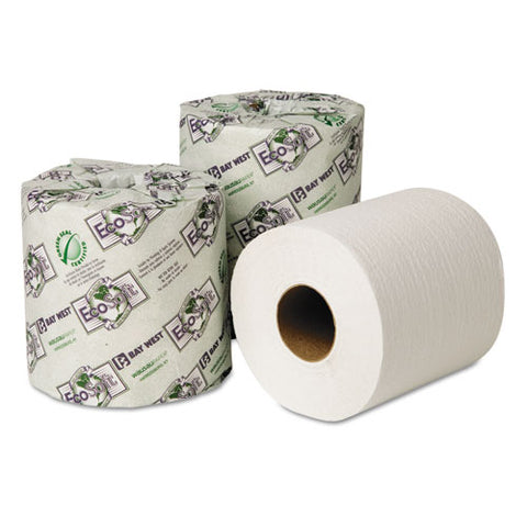 EcoSoft Universal Bathroom Tissue, 1-Ply, 1,000 Sheets/Roll, 48 Rolls/Carton, Sold as 1 Carton, 48 Roll per Carton 
