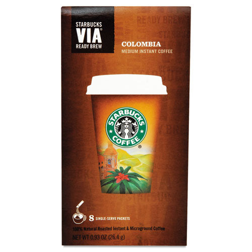 VIA Ready Brew Coffee, 3/25oz, Colombia, 8/Box, Sold as 1 Box, 8 Each per Box 