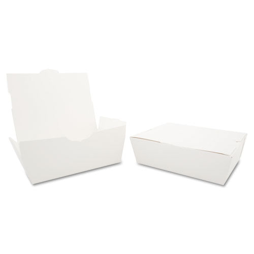 ChampPak Carryout Boxes, 3lb, 7 3/4w x 5 1/2d x 2 1/2h, White, 200/Carton, Sold as 1 Carton, 200 Each per Carton 