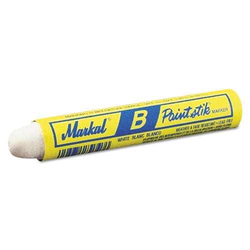 Paintstik B Marker, White, 3/8, Sold as 1 Each