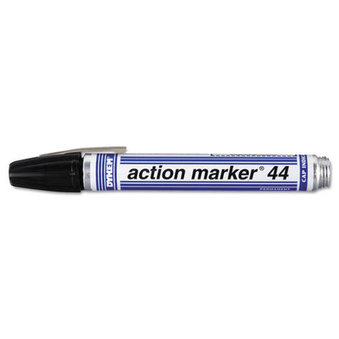 Action Marker Dye-Based Permanent Marker, Bullet Tip, Black, Sold as 1 Each