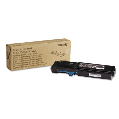 106R02225 High Capacity Toner, 6000 Page-Yield, Cyan, Sold as 1 Each