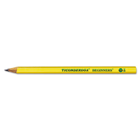 Dixon - Ticonderoga Beginners Wood Pencil w/o Eraser, #2, Yellow Barrel, Dozen, Sold as 1 DZ
