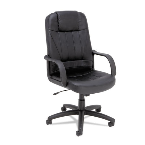 Alera - Sparis Executive High-Back Swivel/Tilt Chair, Leather, Black, Sold as 1 EA