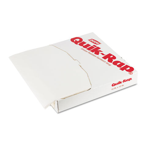 Quik-Rap Grease-Resistant Waxed Sandwich Paper, 15x16 OpaqueWhite 1000/PK 3PK/CT, Sold as 1 Carton, 3 Each per Carton 