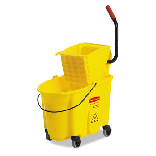 Rubbermaid Commercial - Wavebrake 35-Quart Bucket/Wringer Combinations, Yellow, Sold as 1 EA
