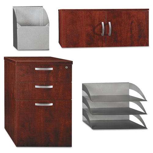 Bush - Office-In-An-Hour Storage/Accessory Kit, 16w x 20d x 25-5/8h, Hansen Cherry, Sold as 1 EA
