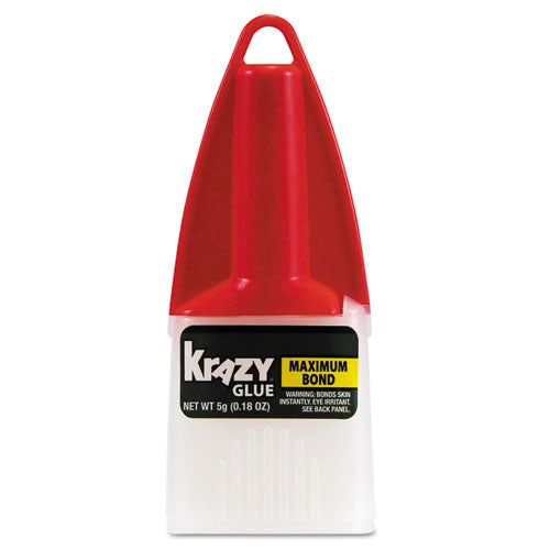 Maximum Bond Krazy Glue, 0.18 oz. Extra Strong, Durable, Precision Tip, Sold as 1 Each