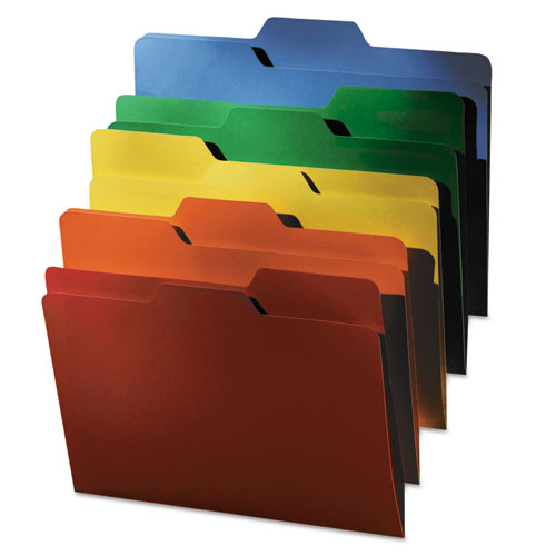 FindIt File Folders, 1/3 Cut, 11 Pt Stock, Letter, Assorted, 80/PK, Sold as 1 Package
