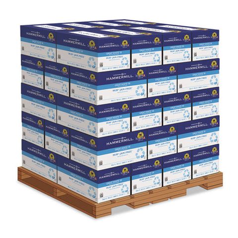 Hammermill - Great White Recycled Copy Paper, 92 Brightness, 20lb, 8-1/2 x 11, Pallet, Sold as 1 PL