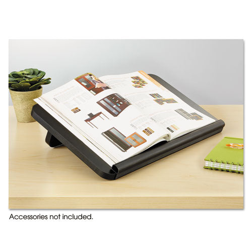 Ergo-Comfort Read/Write Freestanding Desktop Copy Stand, Wood, Black, Sold as 1 Each