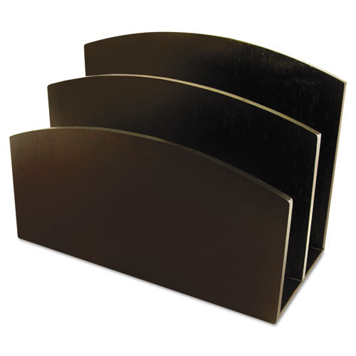 Eco-Friendly Bamboo Curves Letter Sorter, 7 1/8 x 3 1/4 x 5 1/8, Espresso, Sold as 1 Each