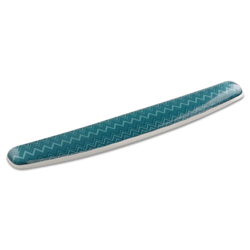 Fun Design Clear Gel Keyboard Wrist Rest, 2 3/4" x 18", Chevron Design, Sold as 1 Each