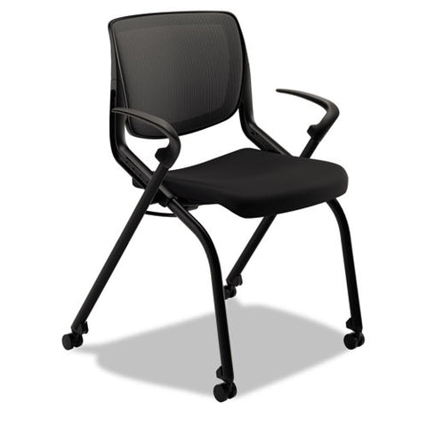 Motivate Seating Nesting/Stacking Flex-Back Chair, Black/Onyx/Black, Sold as 1 Each