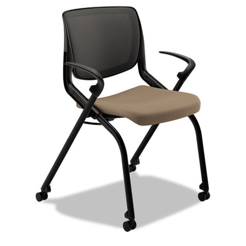 Motivate Seating Nesting/Stacking Flex-Back Chair, Morel/Shadow/Black, Sold as 1 Each