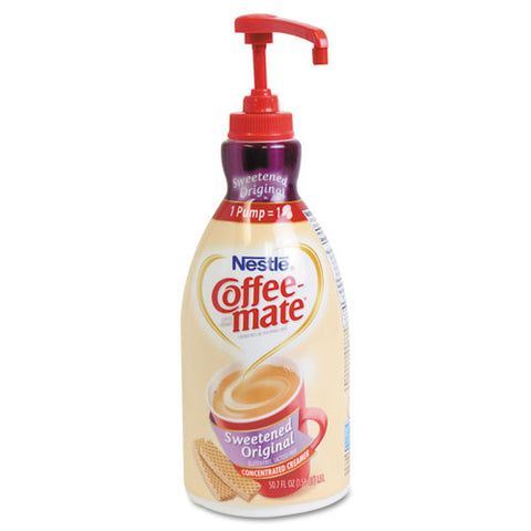 Coffee-mate - Liquid Coffee Creamer, Pump Dispenser, Sweetened Original, 1.5 Liter, Sold as 1 EA