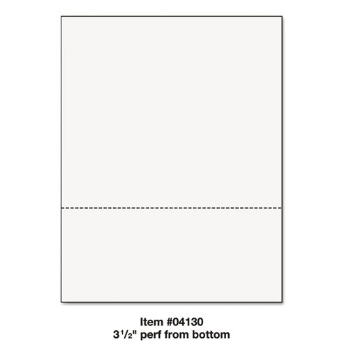 Office Paper, Perforated 3 1/2" Horizontal from Bottom, 8 1/2 x 11, 24lb, 500/Rm, Sold as 1 Ream
