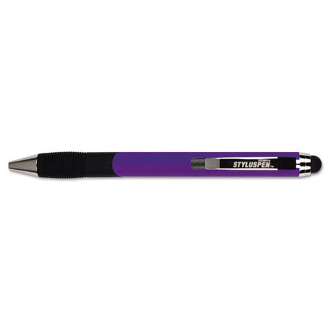 Stylus/Pen, Retractable, 1.0mm, Purple, Sold as 1 Each