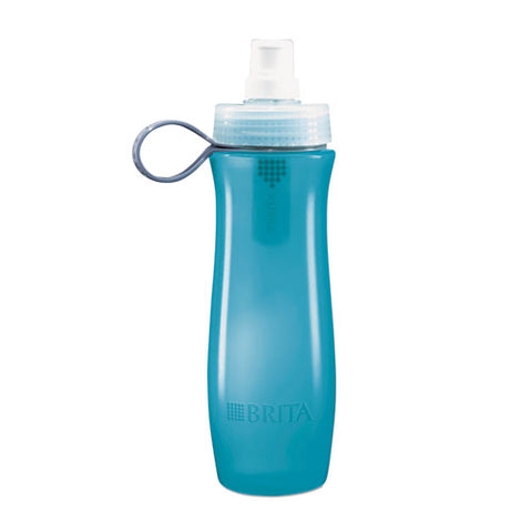 Soft Squeeze Water Filter Bottle, 20oz, Aqua Blue, Sold as 1 Carton, 6 Each per Carton 