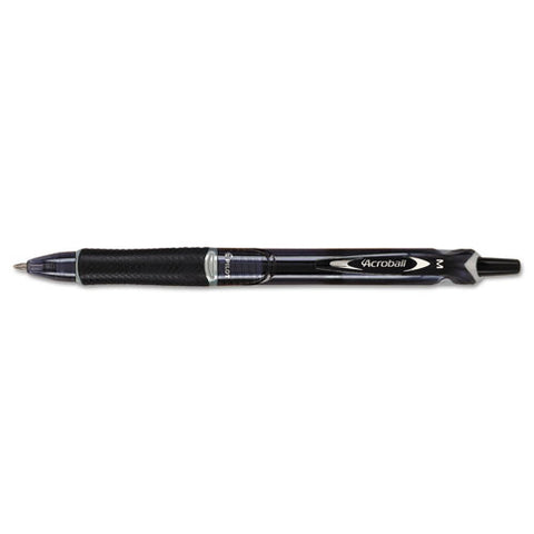Acroball Colors Ball Point Pen, 1mm, Black Ink, Sold as 1 Dozen
